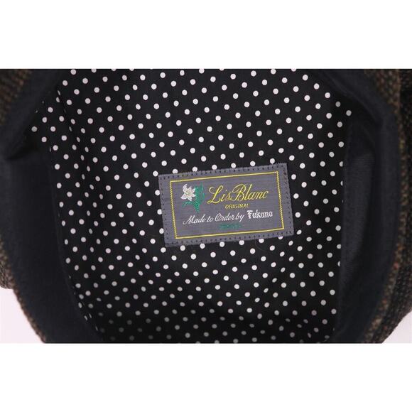 Lis Blanc Made to by Fukano Tokyo Brown Donegal Tweed Newsboy Cap Men's Small - Picture 5 of 5